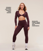 Топ GYMSHARK Adapt Animal Long Sleeve Crop Top Cherry