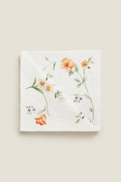ZARA HOME ЦВЕТОЧНАЯ ЖАККАРДОВАЯ САЛФЕТКА (2 УПАКОВКИ), ЗЕЛЕНЫЙ