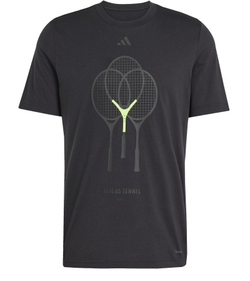 Мужская теннисная футболка Adidas Tennis 3 Rackets Graphic - черный