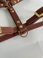 Шлейка из биотана на латунной фурнитуре , s , 15 мм, цвет Мокко под кожу