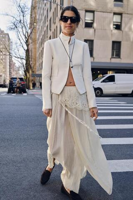 ZARA ЮБКА МИДИ С ВЫШИВКОЙ — ZW COLLECTION, ЭКРЮ