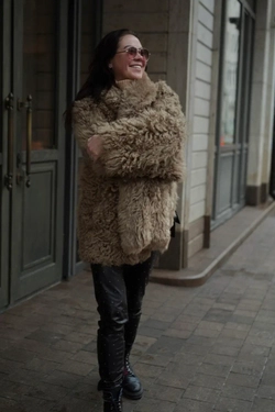 Дубленка двусторонняя Тиградо мокко