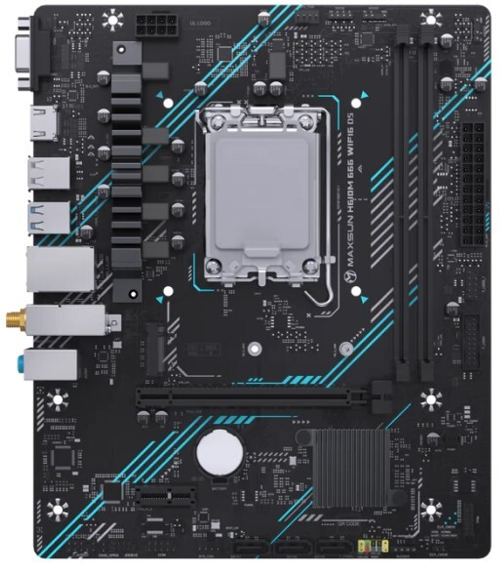 Материнская плата mATX MAXSUN MS-H610M 666 WIFI6 D5