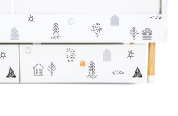 Детская кровать Бельмарко Stumpa Облако Домики ч/б