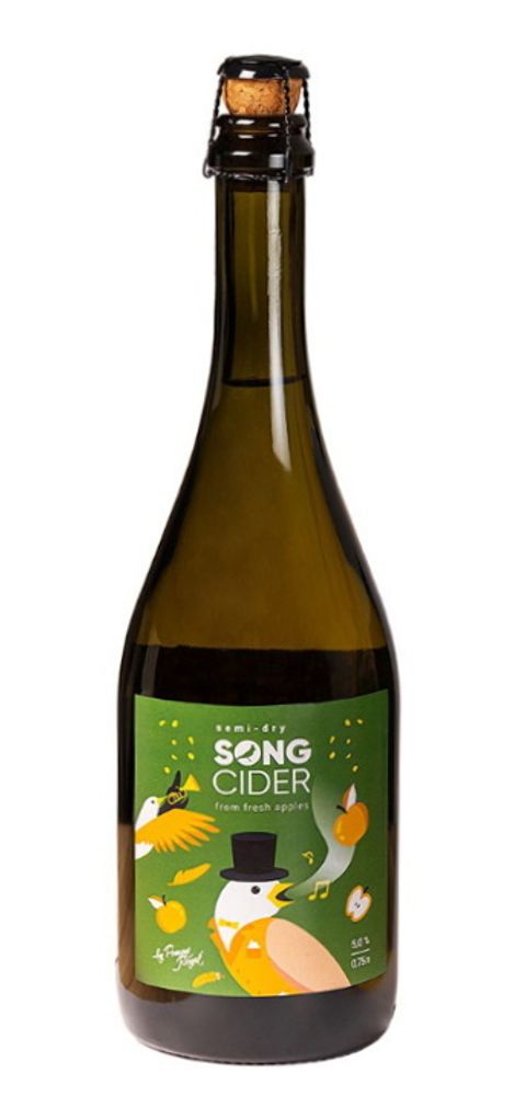 Белорусский сидр &quot;SONG CIDER&quot; Яблочный полусухой 0,75л. Вежа - купить с доставкой по Москве и области