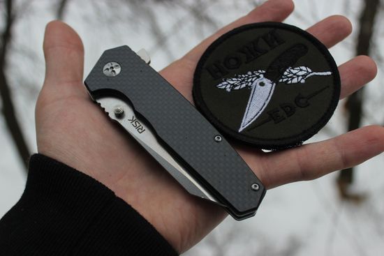 Складной нож VIKING NORDWAY K268 RISK c клинком из стали 440C, рукоять карбон