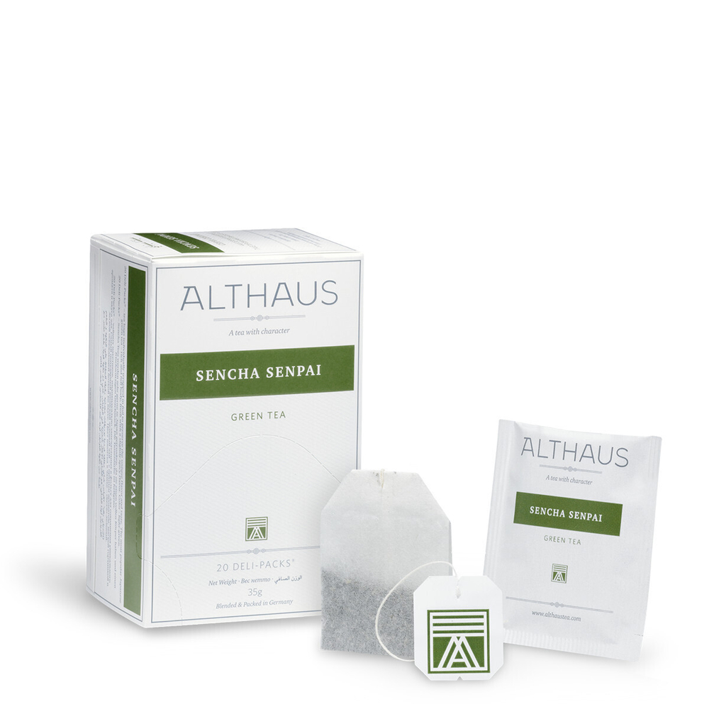 Зеленый чай Althaus Sencha Senpai в пакетиках, 20 шт