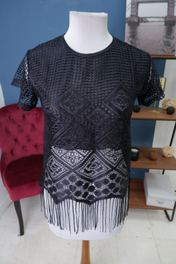 Топ с бахромой 44 размер