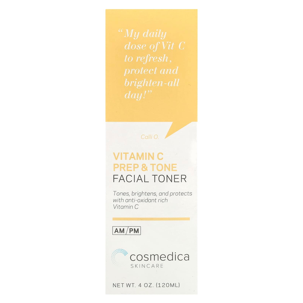 Cosmedica Skincare, Prep & Tone с витамином C, тоник для лица, 120 мл (4 унции)