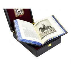 "Кодекс чести русского офицера" Подарочный набор: книга в кожаном переплете с иконой "Георгий Победоносец"