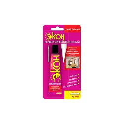 Герметик Экон 3002451 силиконовый универсальный белый 70 мл. БЛ-1