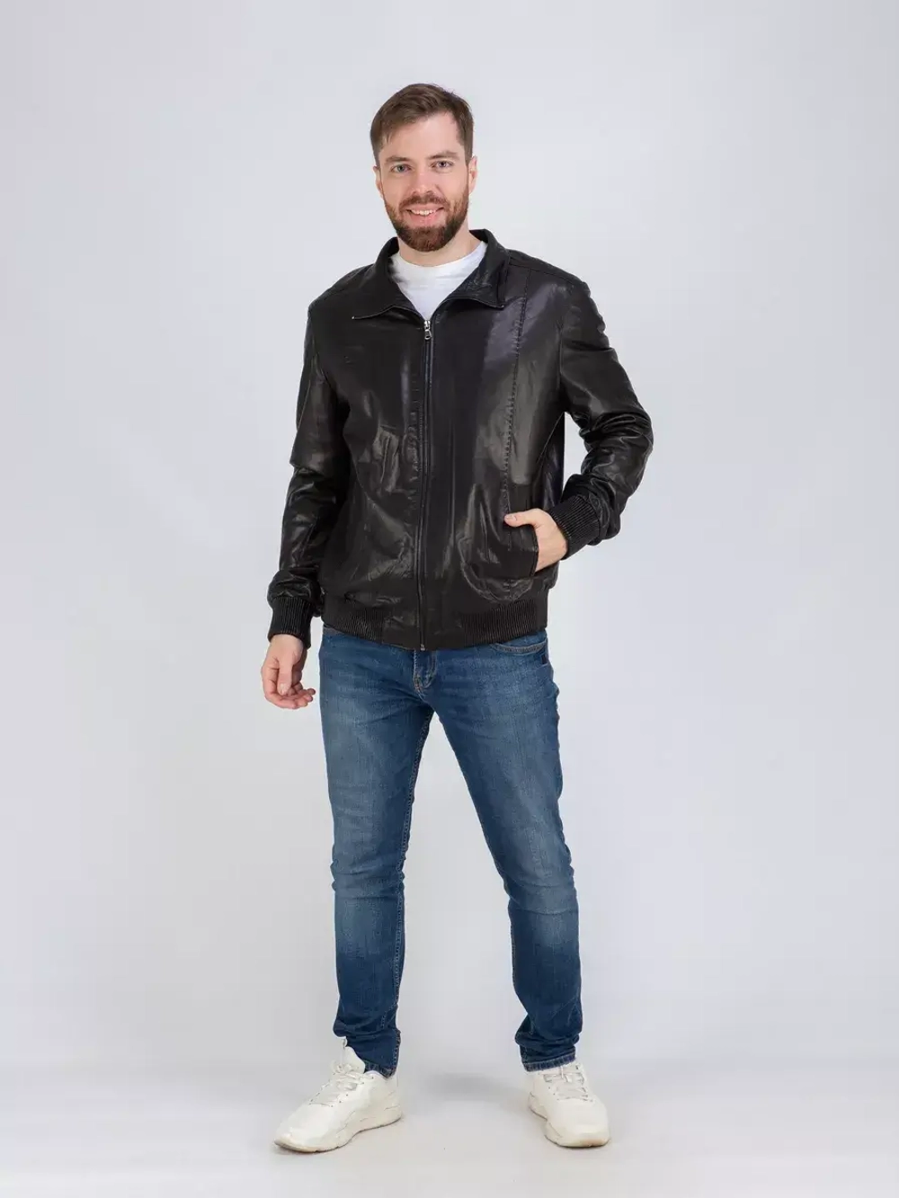 Куртка кожаная демисезонная Турция