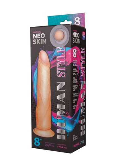 Фаллоимитатор HUMAN STYLE 8 без мошонки - 21,5 см. (Цвет: телесный)