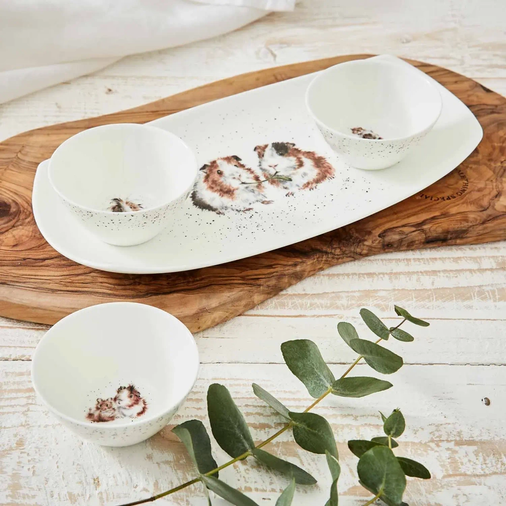 Royal Worcester Wrendale Designs Набор мисок на подносе 3+1 9 см