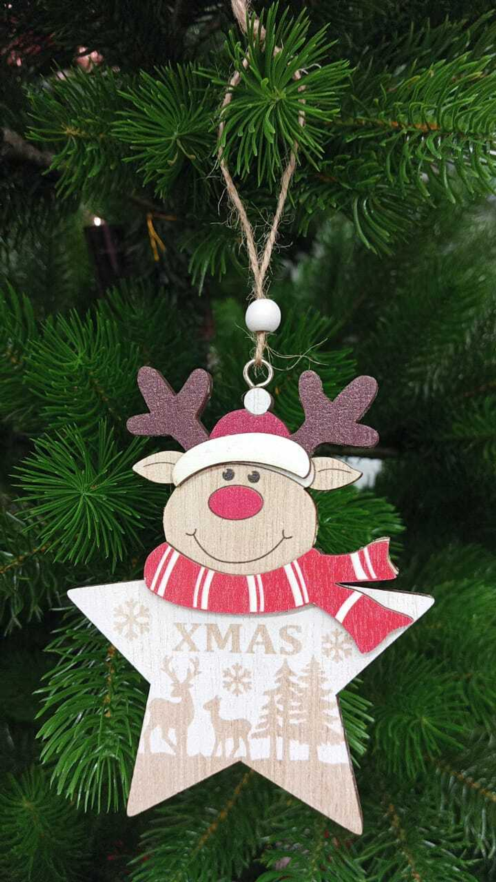 Украшение из дерева Олень 10х9см SYMZPA-4422128