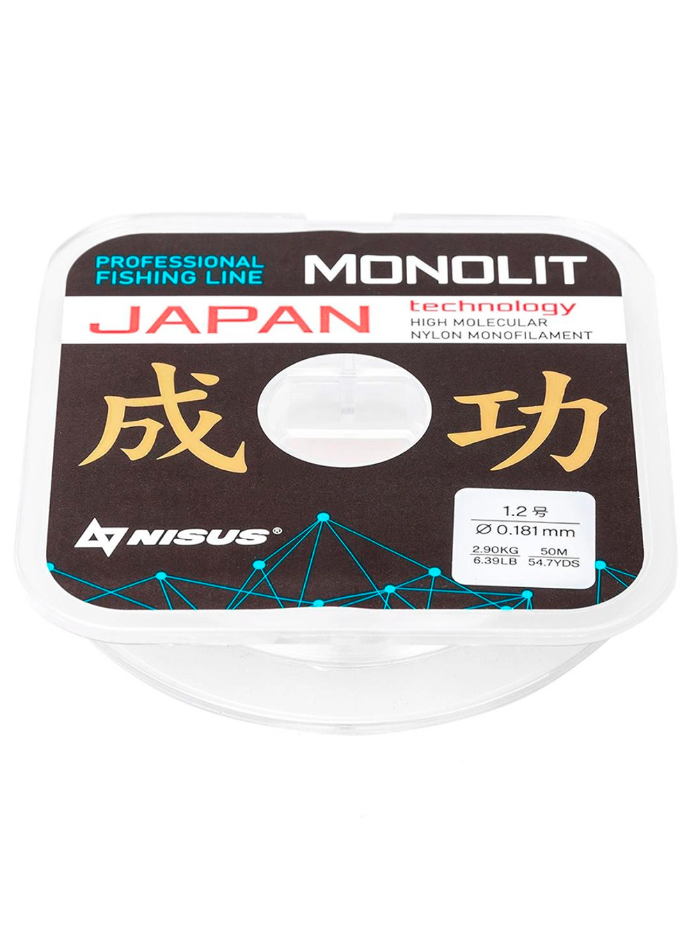 Леска для рыбалки Nisus MONOLIT Nylon Transparent 0,091mm/50m (N-MO-0.091-50)