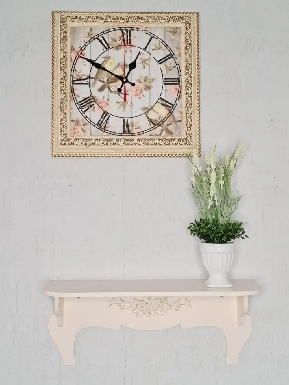 Часы настенные в винтажной раме "Прованс"