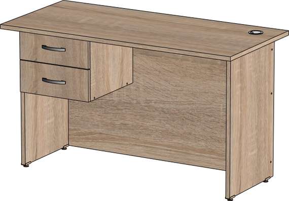 Стол письменный 2 ящика Стандарт- дуб сонома