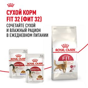 Пауч Royal Canin Instinctive для взрослых кошек, мелкие кусочки в желе
