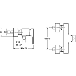 Смеситель для душа Jacob Delafon Strayt E45371-CP схема