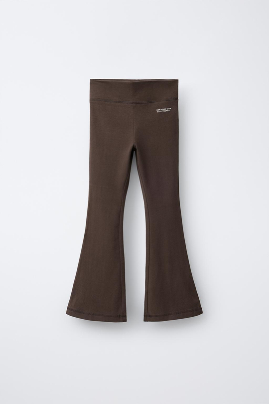 ZARA ЛЕГИНСЫ FLARE, КОРИЧНЕВЫЙ