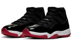 Jordan Air Jordan 11 bred Postseason Shock Absorption Wear-Resistant Anti-Skid High Help Retro Basketball Shoes Male and Female Black Red and White