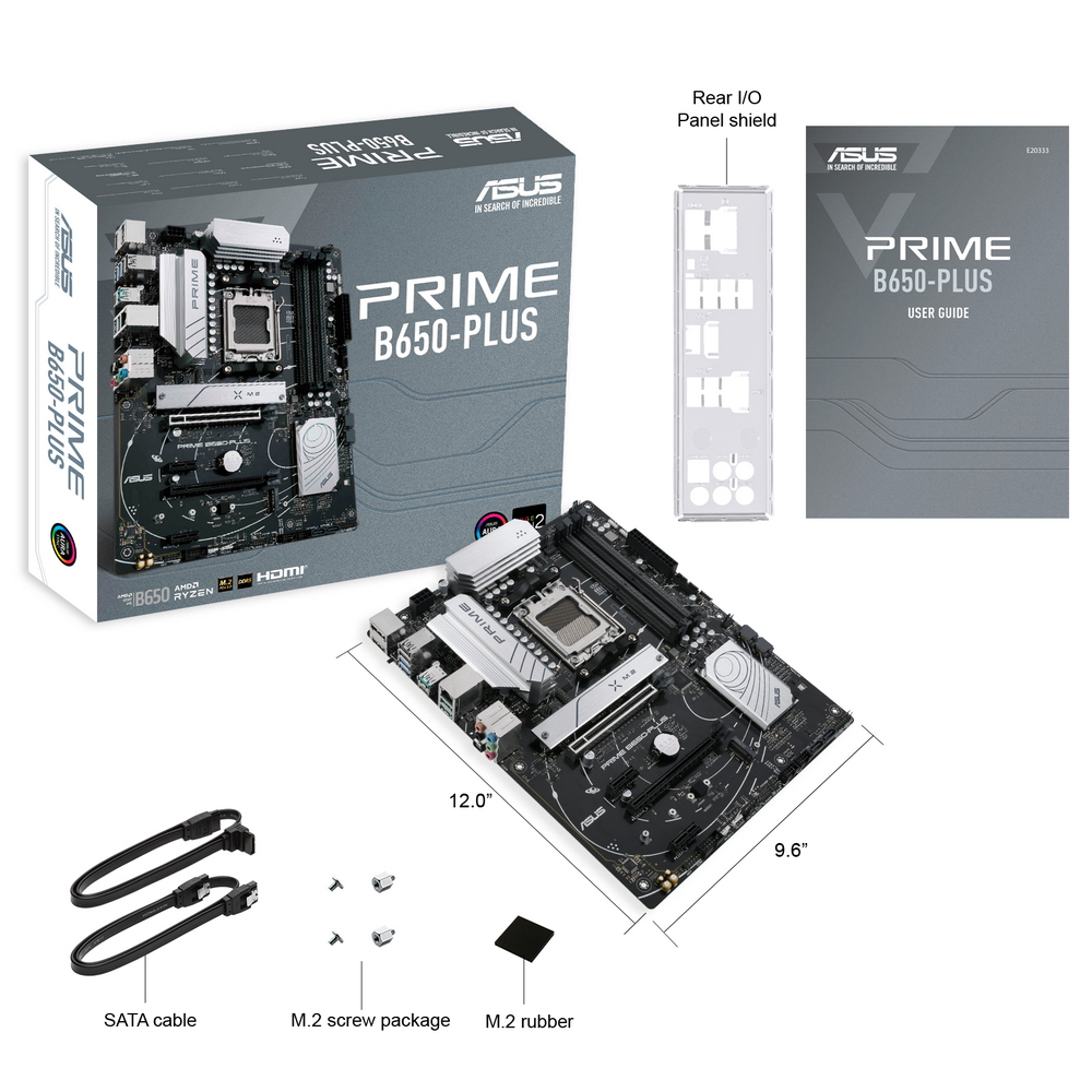 Материнская плата ASUS PRIME B650-PLUS /AM5,B650,USB 3.2 GEN 2,AURA,MB RTL (90MB1BS0-M0EAY0