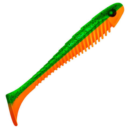 Приманка ZUB-BIGFOOT 133мм(5,2")-3шт, (цвет 022) зеленый верх -оранжевый низ