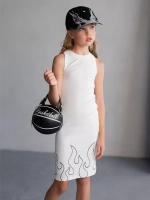 Летнее белое платье в сад для девочки