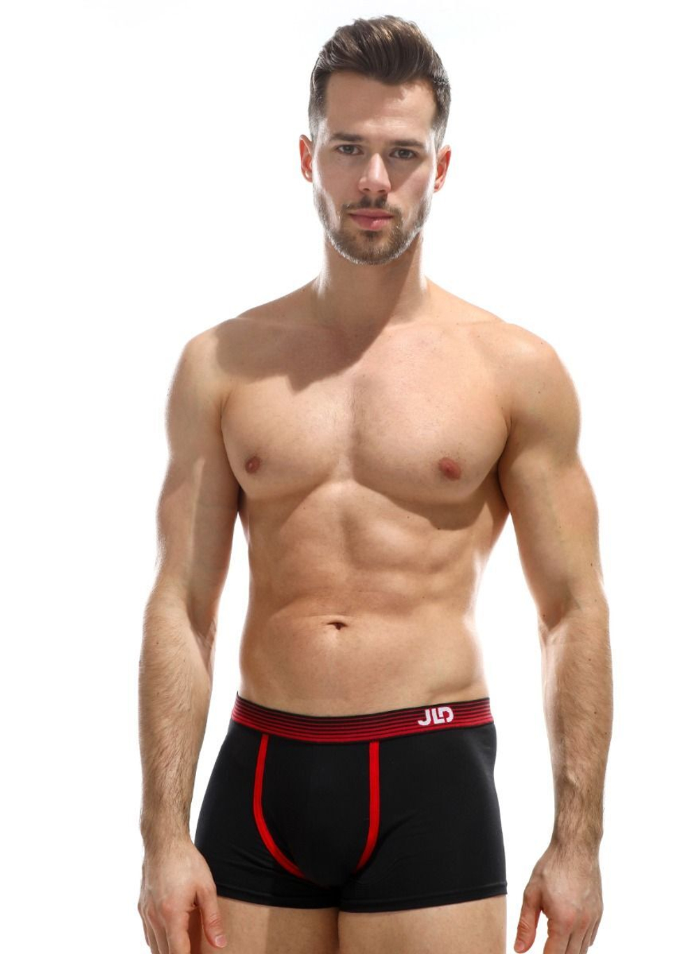 Мужские трусы-боксеры с контрастной тесьмой (Размер: XL) (Цвет: синий)