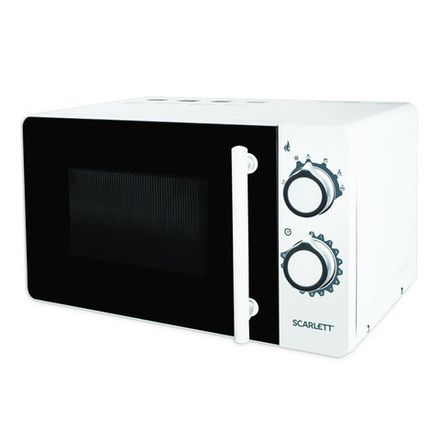Микроволновая печь SCARLETT SC-MW9020S05M, объем 20 л, 700 Вт, механическое управление, таймер, гриль, белая, SC - MW9020S05M