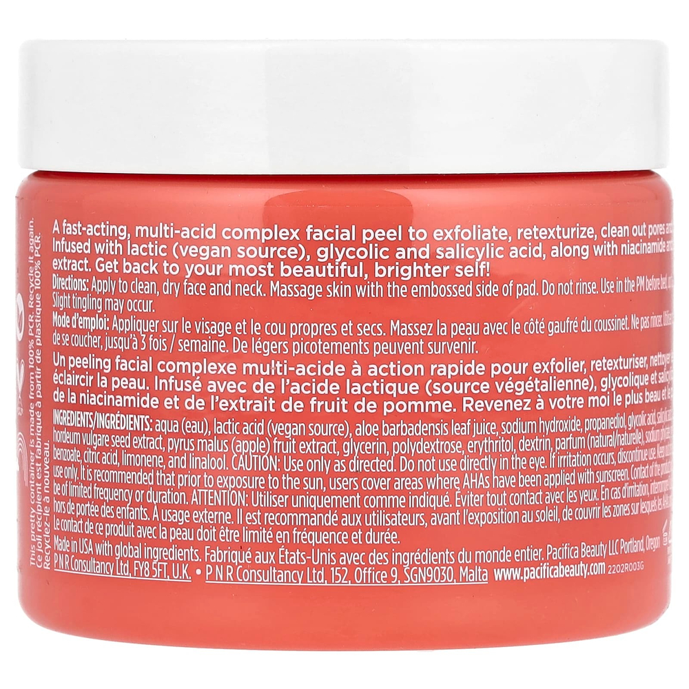 Pacifica, Glow Baby, осветляющие пилинги, 60 шт.