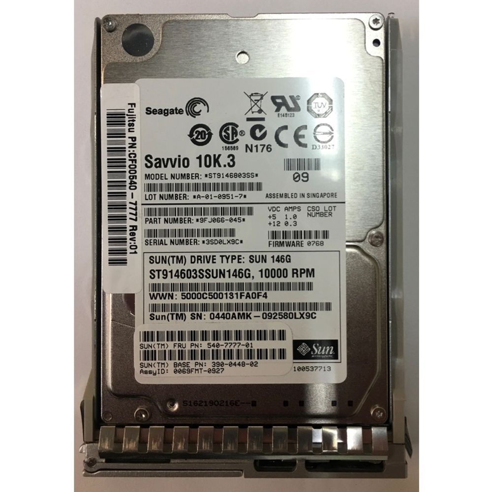 Жесткий диск Sun Microsystems SUN 146GB 10K 6G SAS 2.5&quot; CF00540-7777