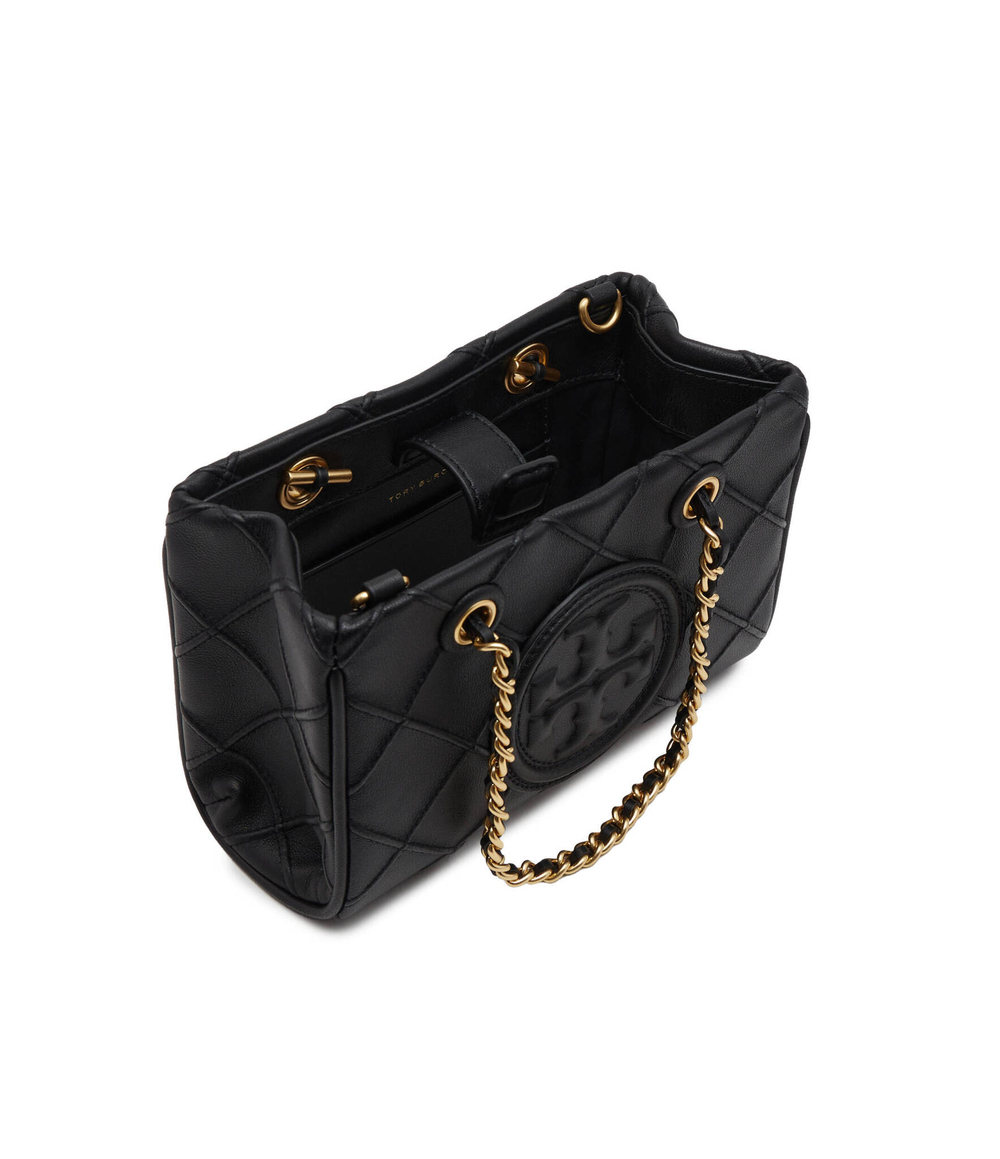 Кожаная сумка через плечо Fleming Soft Mini Chain TORY BURCH - черный(152334)