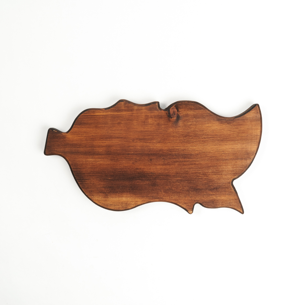 Деревянная менажница из кедра для подачи блюд и закусок "лист". MG82