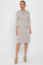 Платье Леди Мери НЬЮ (бежевое) П13668-19М LT Collection (Акция)