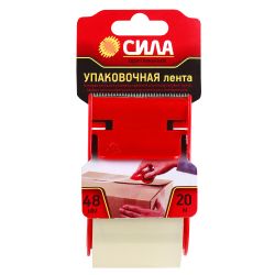 Скотч СИЛА TPA72-00 упаковочная лента 48мм х 20м х 50мкр с диспенсером, прозрачная
