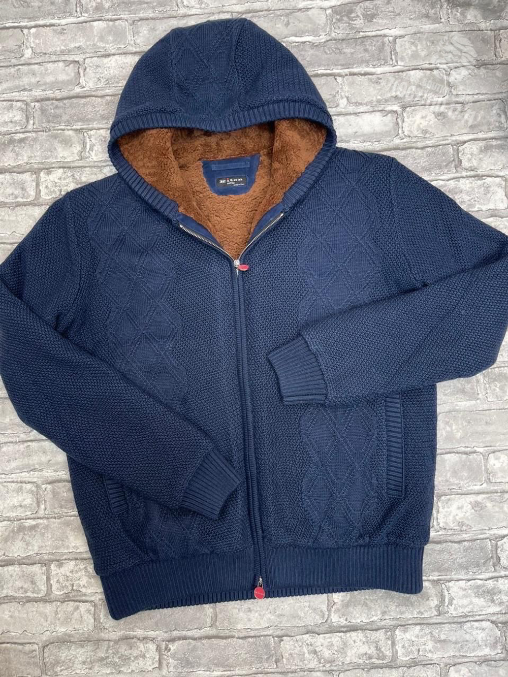 Кардиган с мехом Kiton