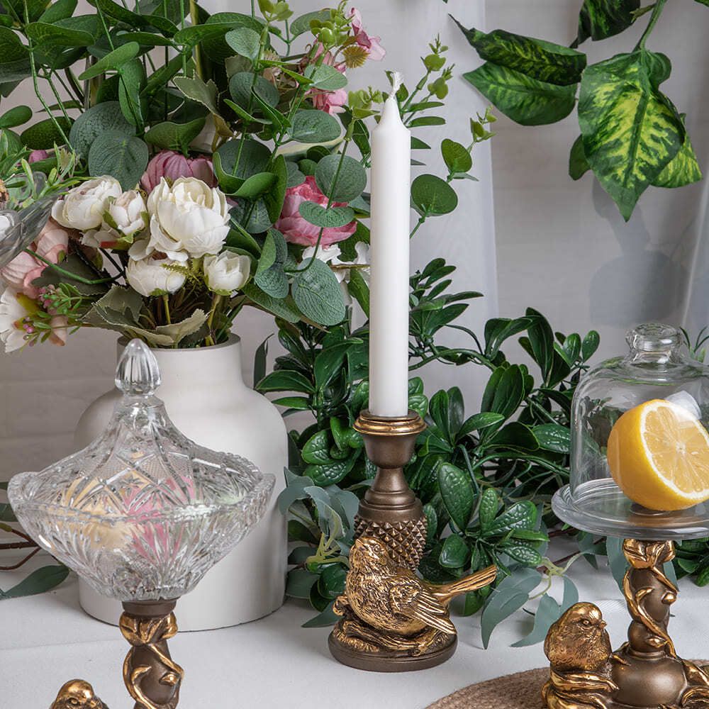 Подсвечник Птичка Терра правый Бронза