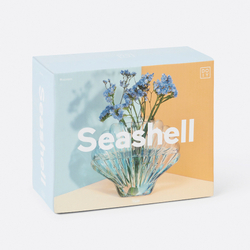 Ваза для цветов seashell, 20 см, голубая