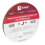 Термоусаживаемая трубка ТУТ 8/4 прозрачная рулон EKF PROxima (1300.00 шт.)