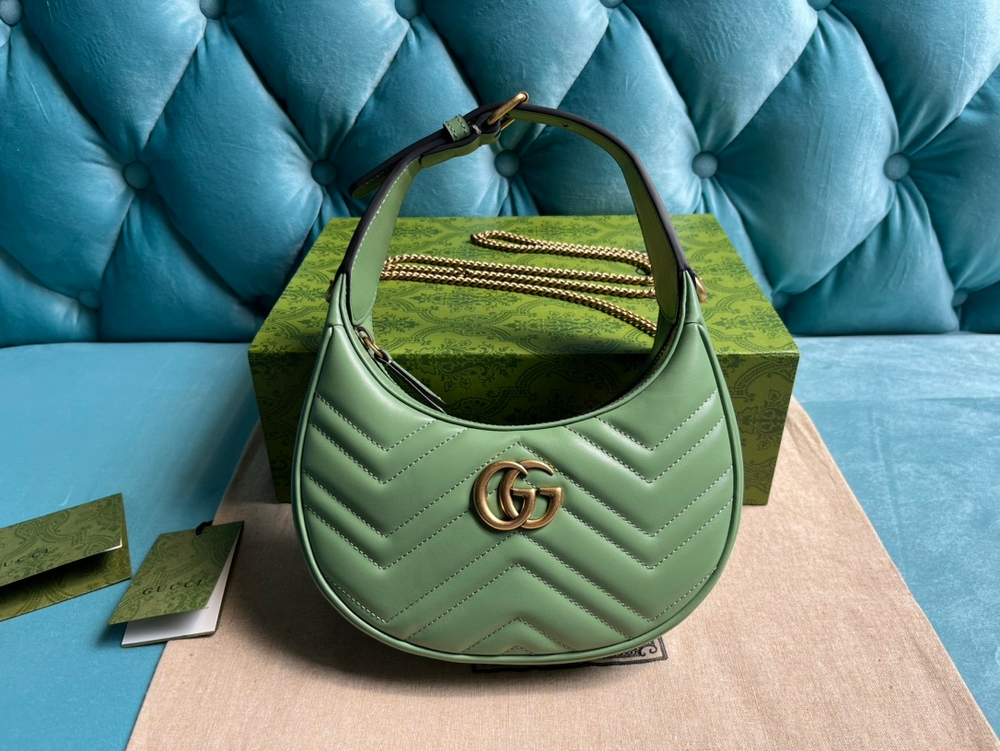Gucci GG Marmont Half-Moon-Shaped Bag