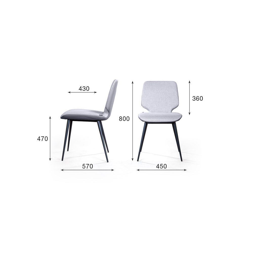 Стул Adam, рогожка комби серый