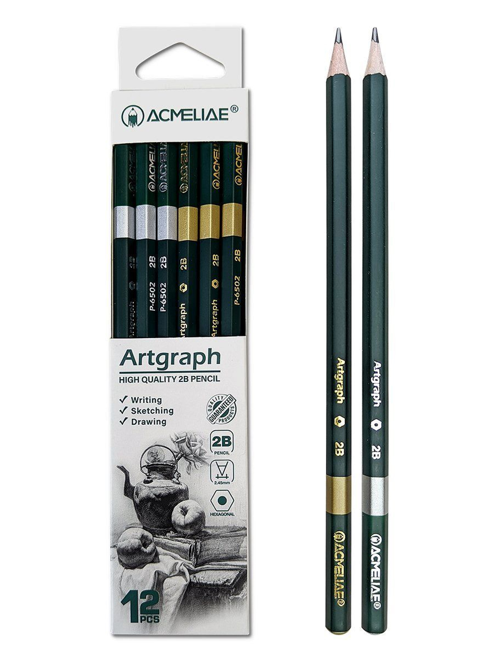 Карандаш  ACMELIAE 2B Artgraph, корп. зеленый