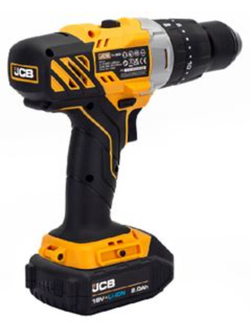Дрель-шуруповерт аккумуляторная (JCB-18CD-B-E) 18V, max 45Nm в комплекте с зарядным устройством (JCB-18VFC-E) 2.4A и батареей аккум(JCB-20LI-E) 2.0AH JCB JCB-18CD-2XB-E
