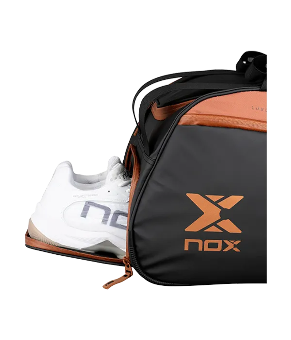 Сумка для падел NOX Luxury Open Series Negro-Marron 2024 термо-5 ракеток