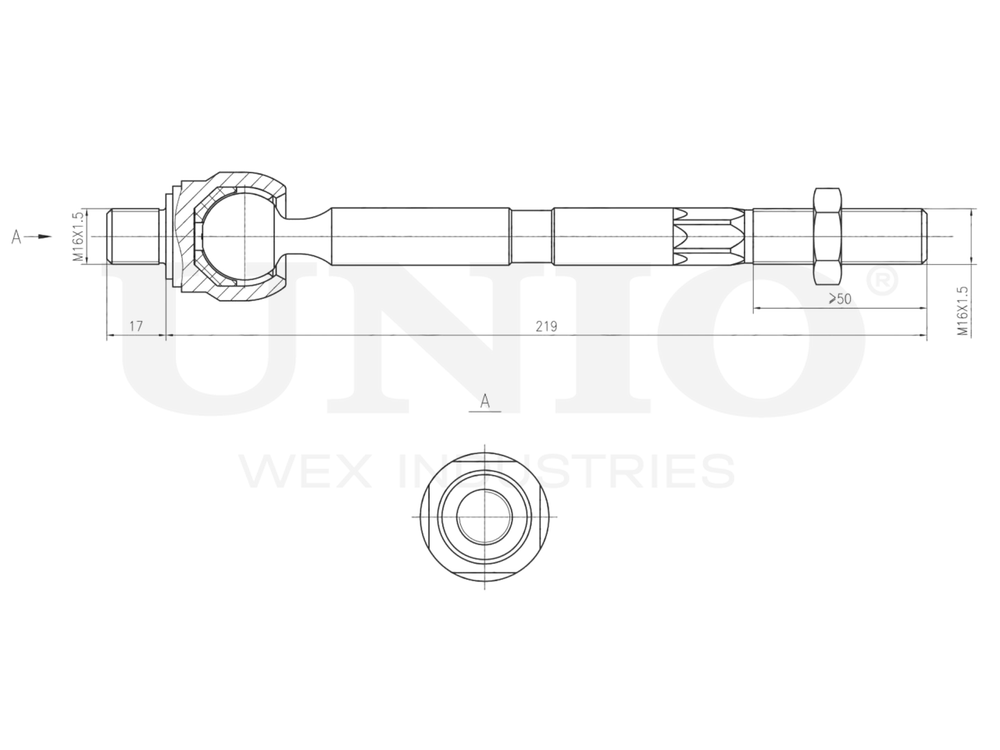 Тяга рулевая UNIO SSP-30089