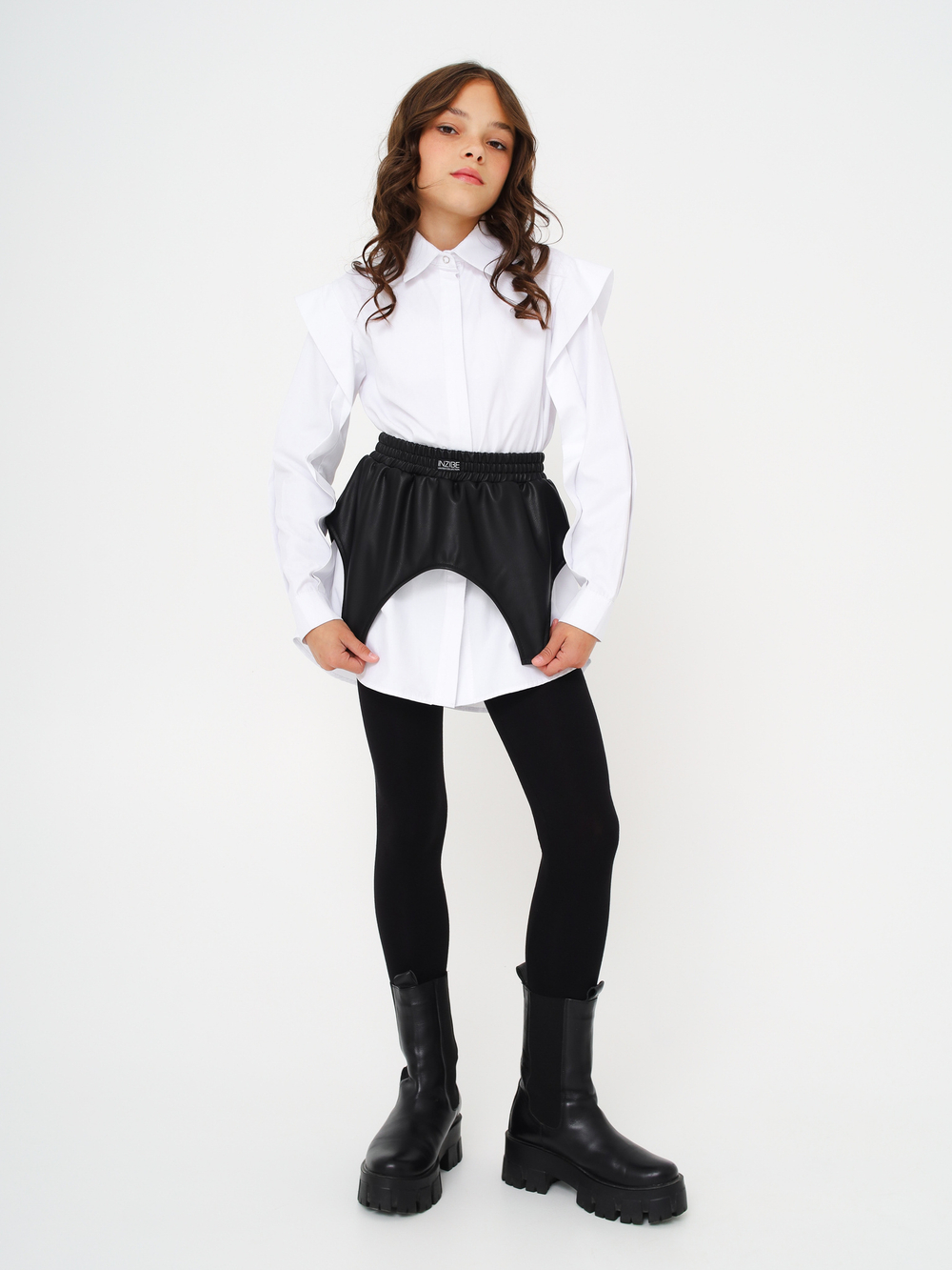 Баска из экокожи, черная