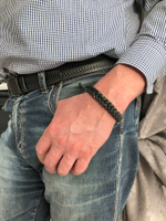 Браслет из натуральной кожи. Застежка морской узел.