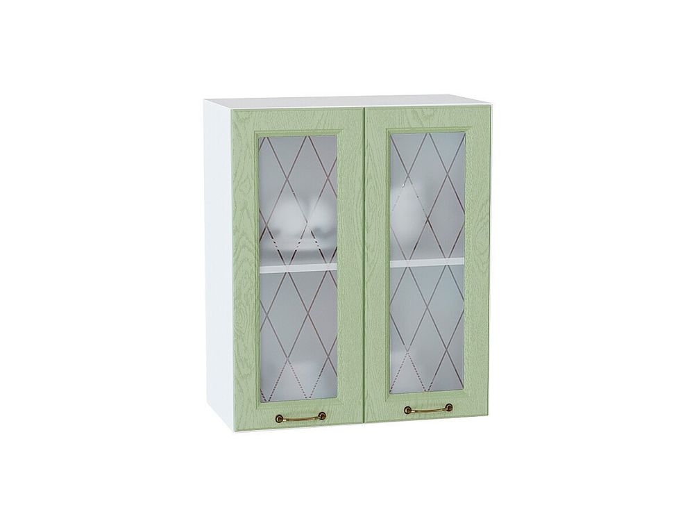 Шкаф верхний с 2-мя остекленными дверцами Ницца